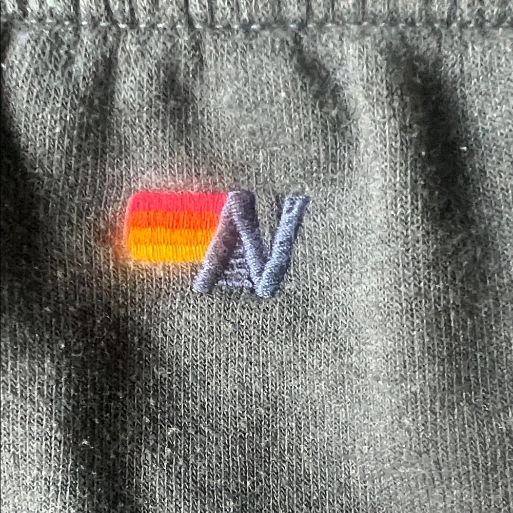 Aviator Nation Kids Rainbow-Stripe Sweatpants in Heather Navy - Sz 12 - Picture 6 of 8